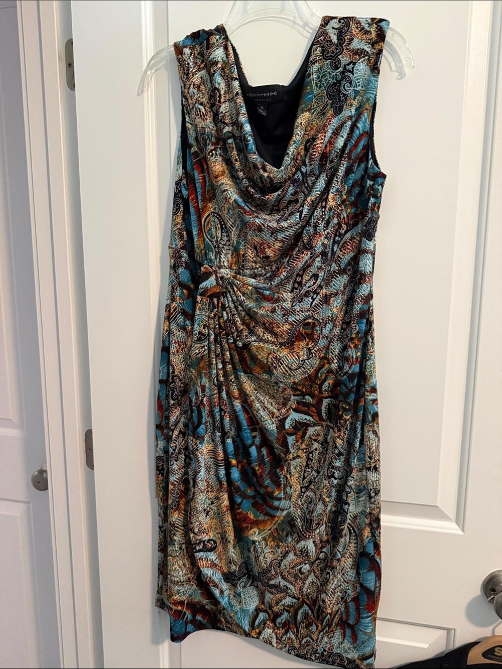 Connected Women’s Multicolor Sleeveless Dress Floral Print A-Line Midi Dress